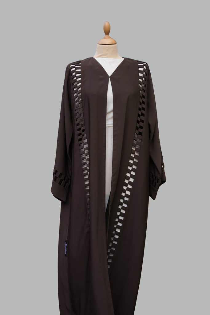 BROWN NIDA ABAYA   BA170B