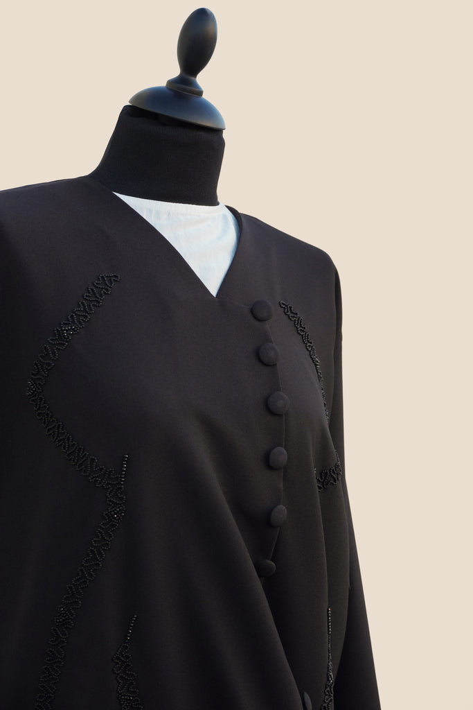 Button Work Abaya - SC062
