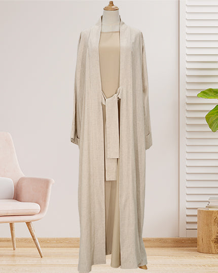 PLAIN LINEN ABAYA