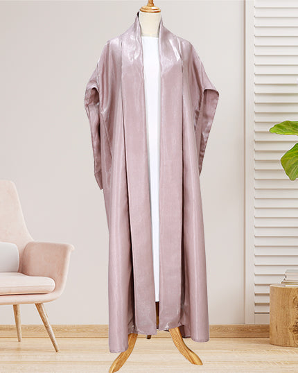 ONION PINK THICK SATIN ABAYA