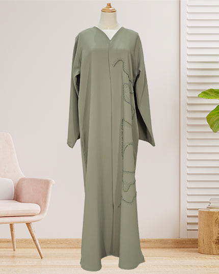 GREEN ANGELICA WITH EMBROIDERY
