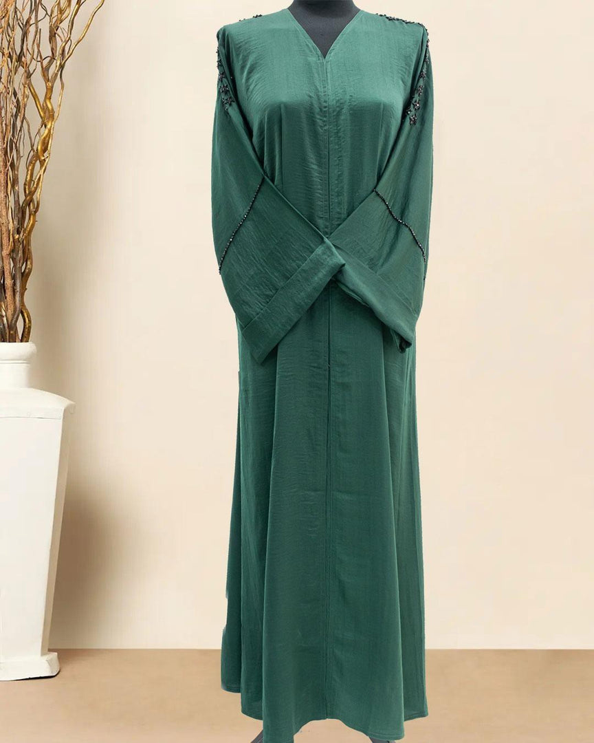 GREEN HARRIR EMBROIDERY ON SHOULDER